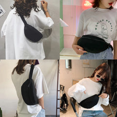 Flower Letter Pattern Waist Bag Unisex Bum Student Chest Bag