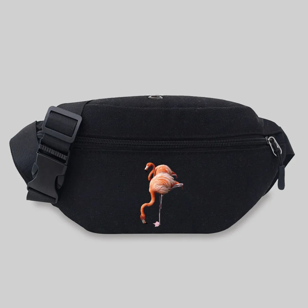 Flamingo Pattern Waist Bag Unisex Bum Bag Lightweight Sports Chest Bag