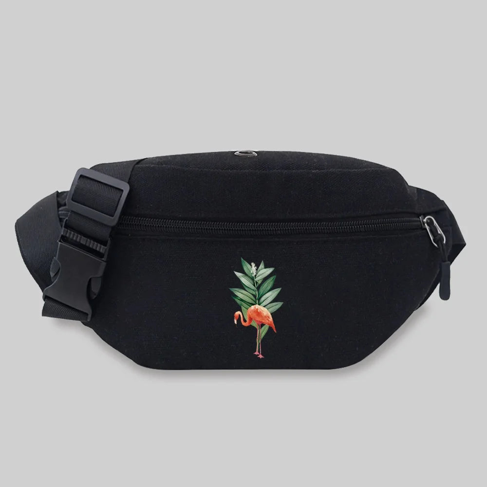 Flamingo Pattern Waist Bag Unisex Bum Bag Lightweight Sports Chest Bag