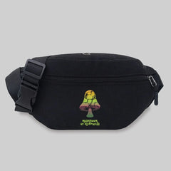 Unisex Mushroom Pattern Waist Bag Lightweight Sports Chest Bag