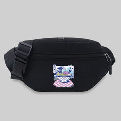 Wave Pattern Waist Bag Unisex Bum bags Lightweight Leisure Sports Chest Bag