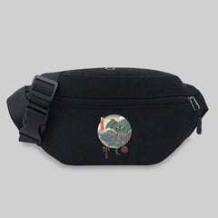 Wave Pattern Waist Bag Unisex Bum bags Lightweight Leisure Sports Chest Bag
