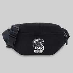 Unisex Waist Bag Student Picture Pattern Lightweight Sports Chest Bag