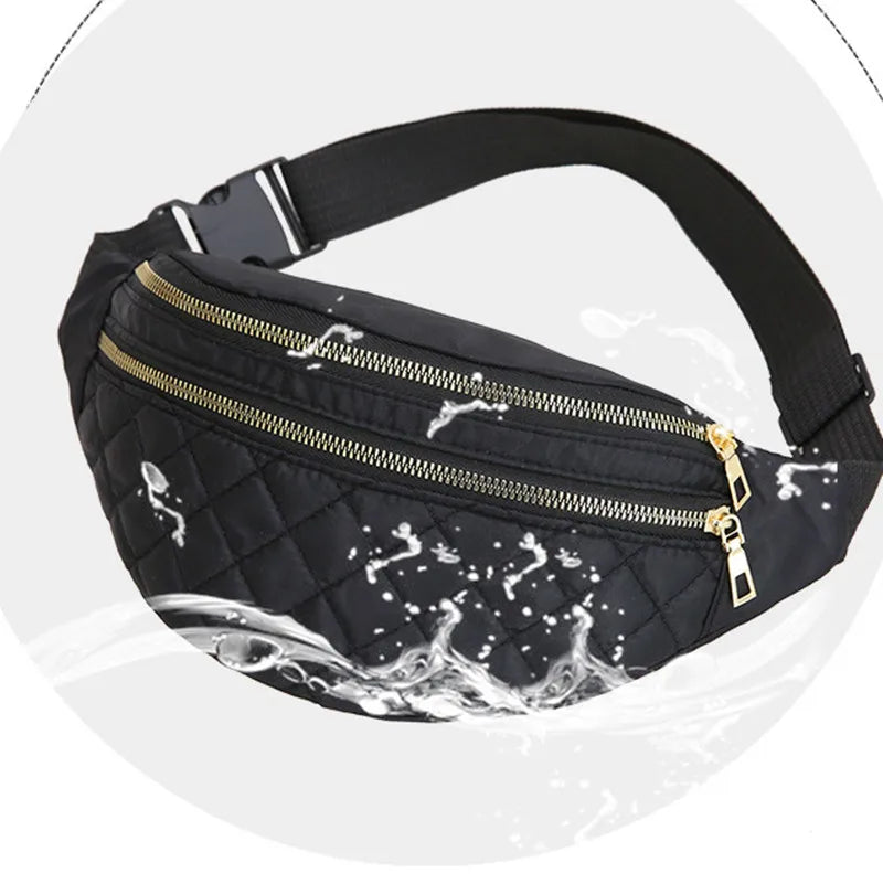 Women's Oxford Waist Bag Crossbody Chest Handbag Travel Messenger Belt Bag