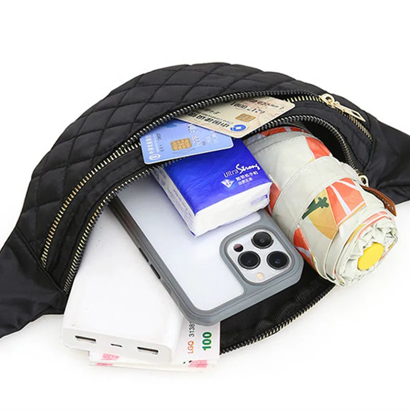 Women's Oxford Waist Bag Crossbody Chest Handbag Travel Messenger Belt Bag