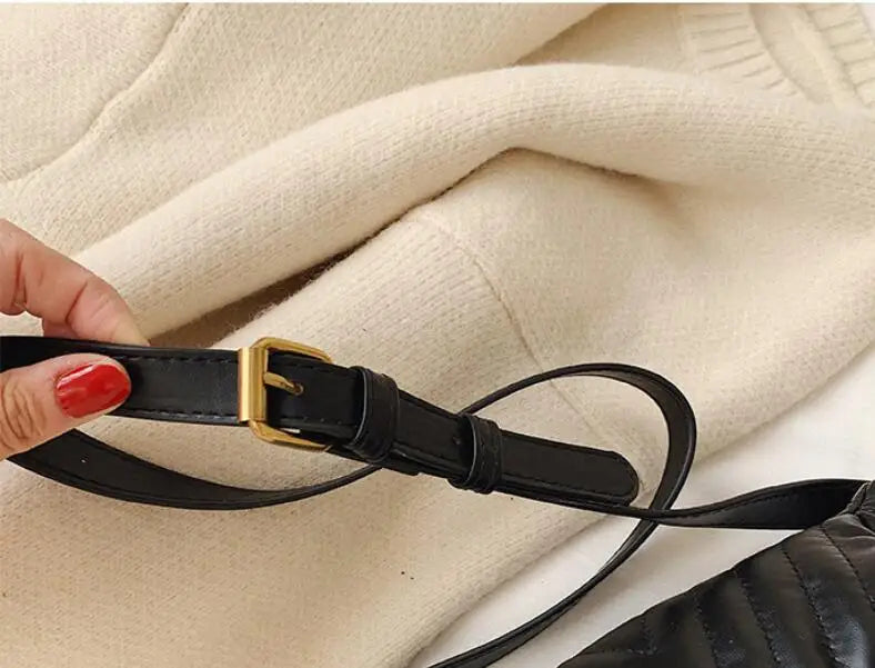 Women PU Fanny Pack Zipper Chest Bag Girls Travel Belt Bag