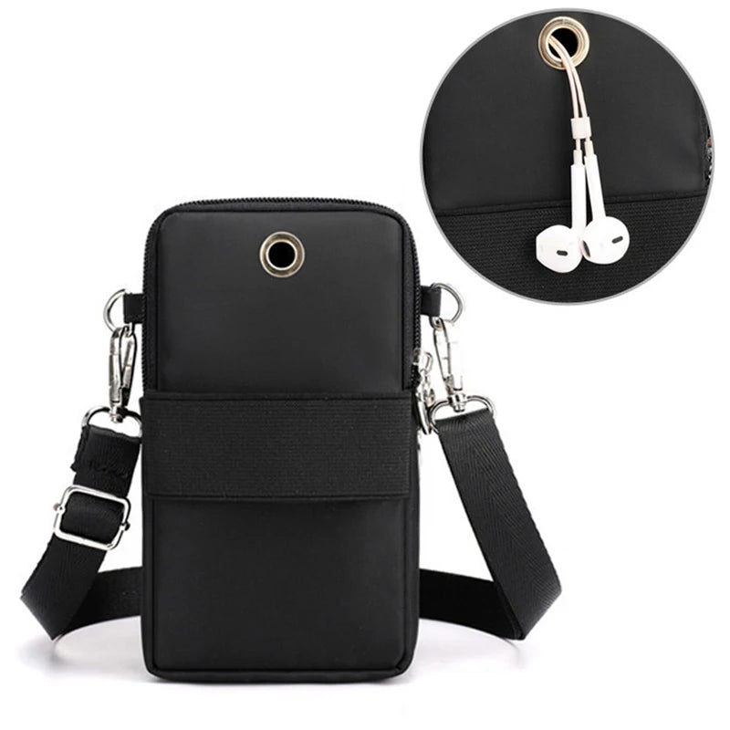 Water Proof Mini Shoulder Bag Multi-Function Phone Bag Earphone Pouch Sports Bag