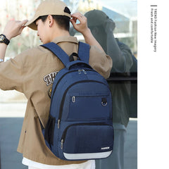 Waterproof Men's Nylon Backpack College Student School Backpack 15.6 Inch