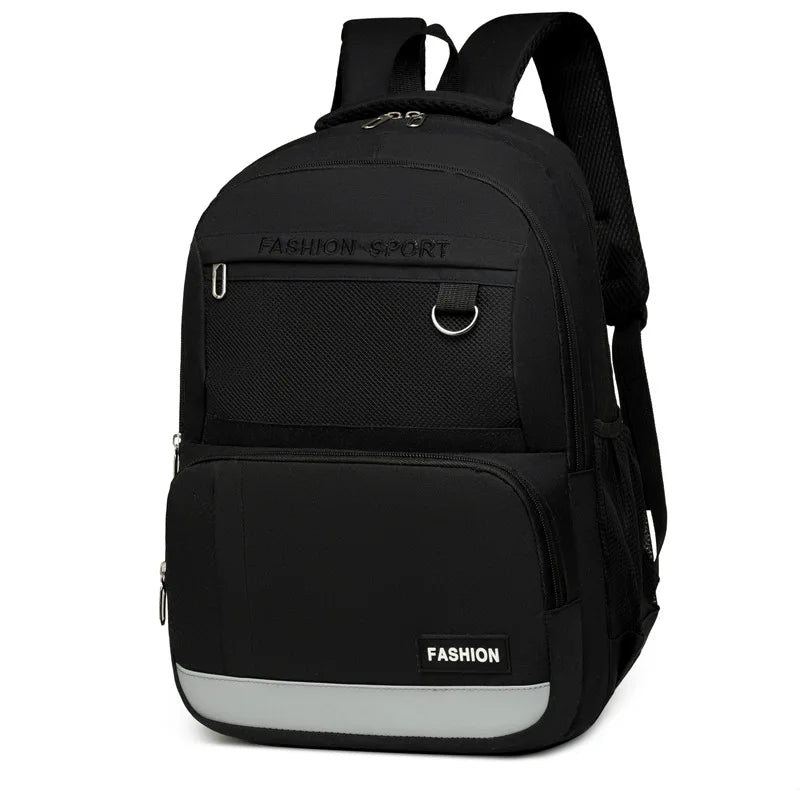 Waterproof Men's Nylon Backpack College Student School Backpack 15.6 Inch