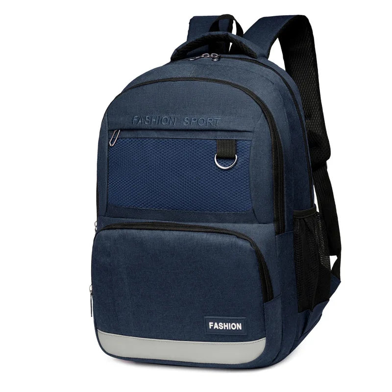 Waterproof Men's Nylon Backpack College Student School Backpack 15.6 Inch