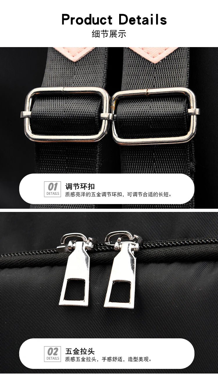 Waterproof PU Leather Women Backpack Anti-theft Ladies Travel Daypack