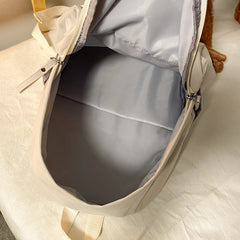 Waterproof Solid Backpack Women Nylon School Bags for Teenager Girls