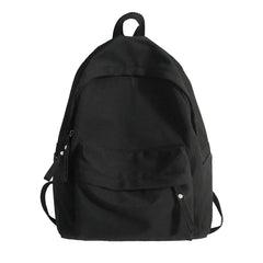 Waterproof Solid Backpack Women Nylon School Bags for Teenager Girls
