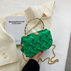 Small Tote Bag w/Metal Chain Women's Handbag