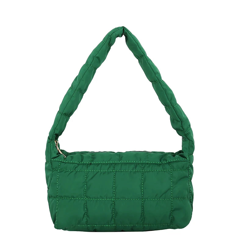 Winter Women's Sponge Woven Pillow Messenger Bag