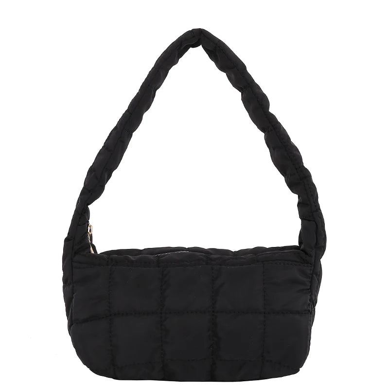 Winter Women's Sponge Woven Pillow Messenger Bag