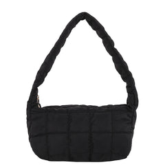Winter Women's Sponge Woven Pillow Messenger Bag