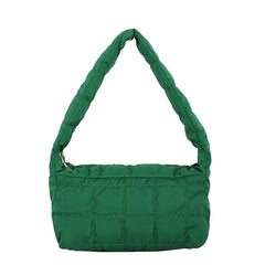 Winter Women's Sponge Woven Pillow Messenger Bag