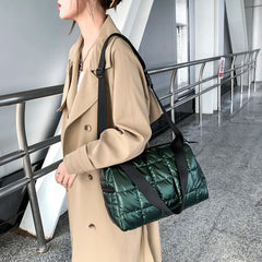 Winter Quilted Woman Handbag Crossbody Bag Shoulder Tote
