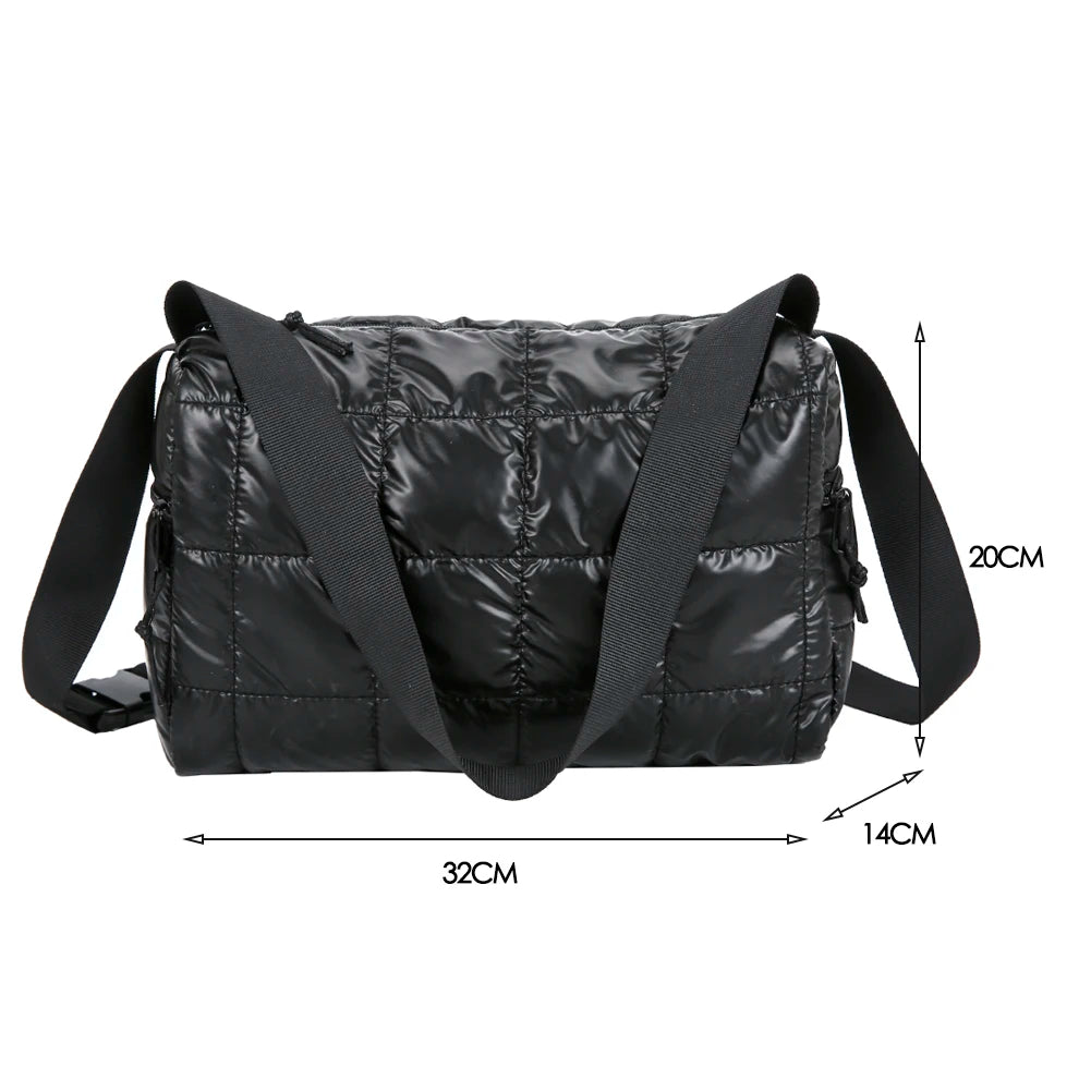 Winter Quilted Woman Handbag Crossbody Bag Shoulder Tote
