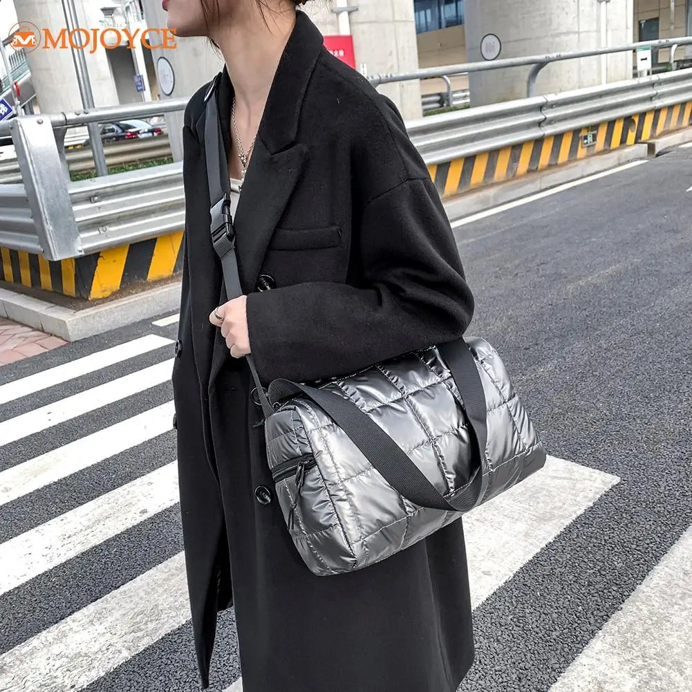 Winter Quilted Woman Handbag Crossbody Bag Shoulder Tote