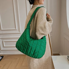 Winter Shoulder Bags Handbag Nylon Down Cotton Crossbody Bags for Women