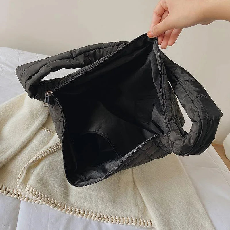 Winter Shoulder Bags Handbag Nylon Down Cotton Crossbody Bags for Women