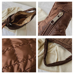 Winter Shoulder Bags Handbag Nylon Down Cotton Crossbody Bags for Women