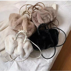 Winter Plush Cloud Bag for Women Faux Fur Crossbody Handbag