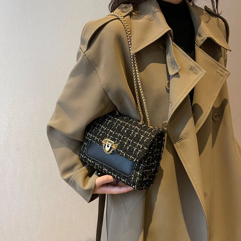 Winter Women Bags Woolen Handbags Crossbody Bag Shoulder Bag Purse Clutch