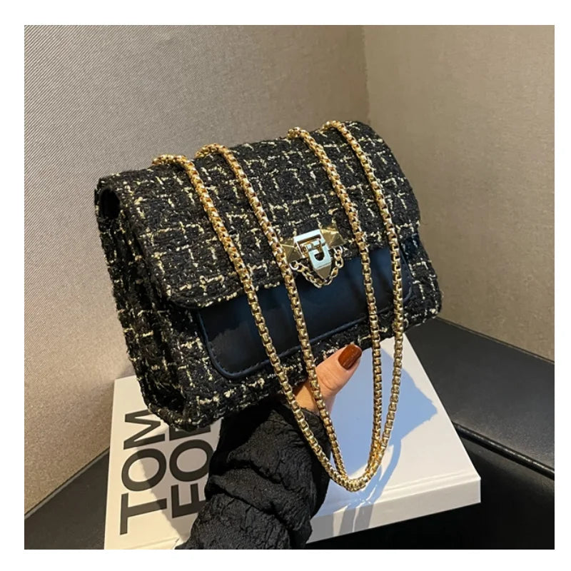 Winter Women Bags Woolen Handbags Crossbody Bag Shoulder Bag Purse Clutch