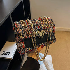 Winter Women Bags Woolen Handbags Crossbody Bag Shoulder Bag Purse Clutch