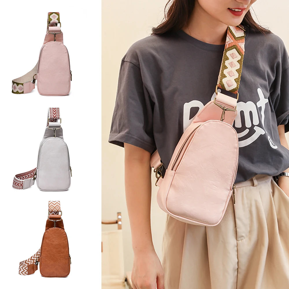 Winter PU Leather Waist Belt Bag Travel Fanny Pack Pouch Purse