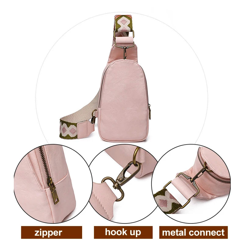 Winter PU Leather Waist Belt Bag Travel Fanny Pack Pouch Purse