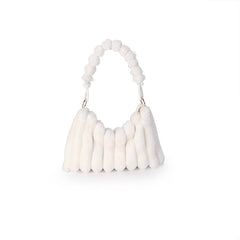 Winter Women Handbags Faux Fur Gradient Crossbody Bags Ladies Totes Shopping Bag