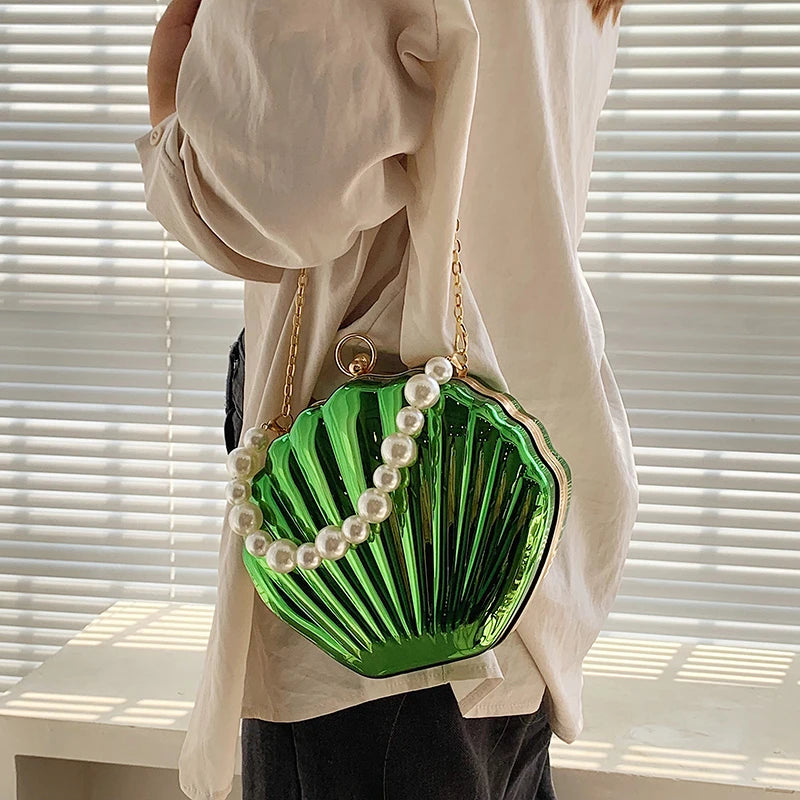 Winter Women Shoulder Shell Crossbody Bag Acrylic Vintage Totes Shopping Bag
