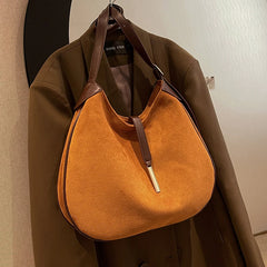 Winter Women Vintage Suede Shoulder Crossbody Bag Tote Shopping Bolso