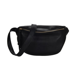 Wine Red Wide Single Strap Half Moon Chestbag
