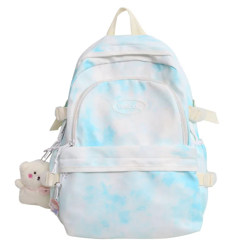 Women Backpack Nylon Schoolbags Teenager Laptop College Bookbag