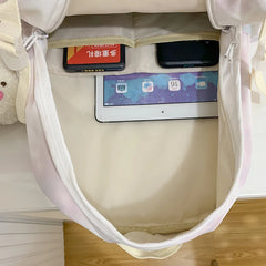 Women Backpack Nylon Schoolbags Teenager Laptop College Bookbag