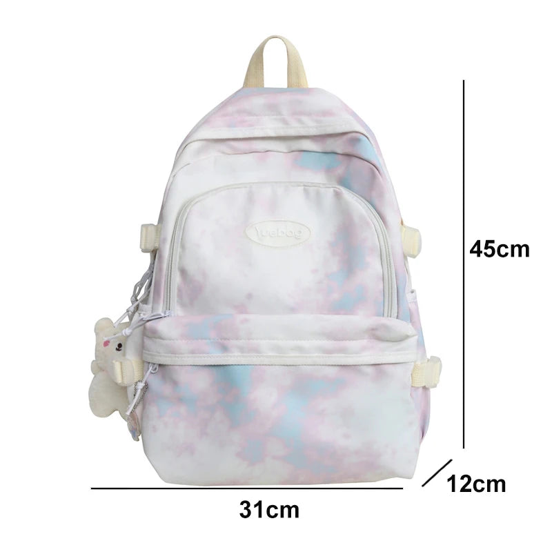 Women Backpack Nylon Schoolbags Teenager Laptop College Bookbag