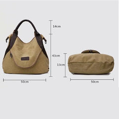 Women Casual Tote Handbag Female Shoulder Bag Canvas Crossbody Lady's Hand Bags