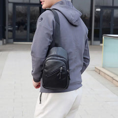 Soft PU Leather Mini Chest Bag Single Shoulder Bag Unisex High Travel Bag Q0001