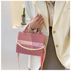 Flower Butterfly Printed PU Leather Shoulder Bag Retro Crossbody Bag
