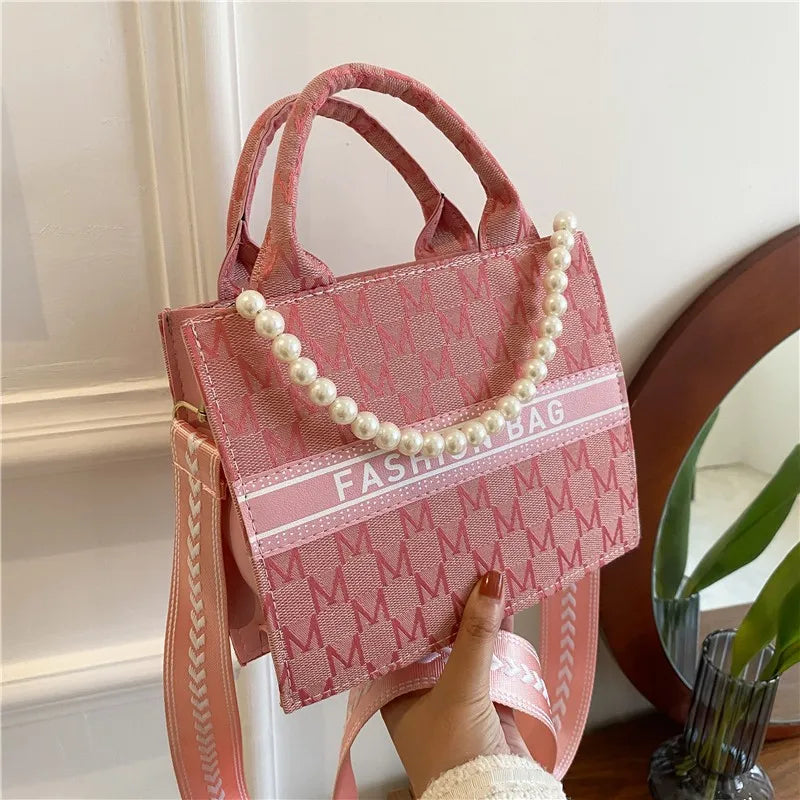 Flower Butterfly Printed PU Leather Shoulder Bag Retro Crossbody Bag