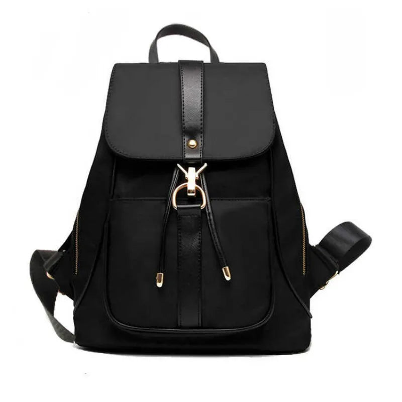 Women Drawstring Leather Backpack Shoulder Bag Female School Bag