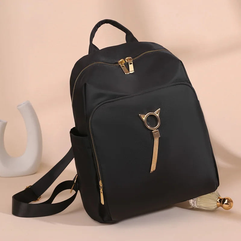 Waterproof Tassel Oxford Backpack for Women