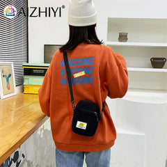 Women Zipper Crossbody Bag Student Casual Shoulder Bag Autumn Winter Handbag