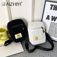 Women Zipper Crossbody Bag Student Casual Shoulder Bag Autumn Winter Handbag