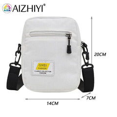 Women Zipper Crossbody Bag Student Casual Shoulder Bag Autumn Winter Handbag